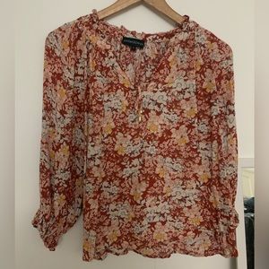 Floral boho top, worn only once, like new
